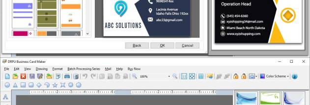 Create Business Cards screenshot