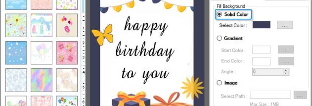 Creating Birthday Card Software screenshot
