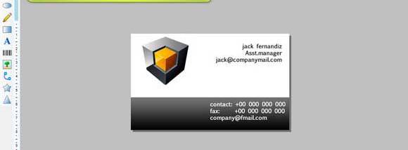 Creating Business Card screenshot