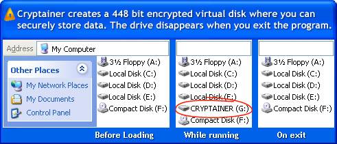 Cryptainer Pro Encryption Software screenshot