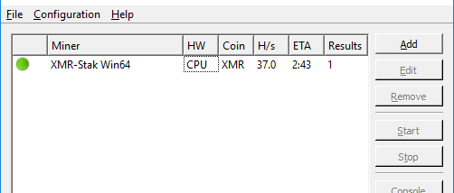 Crypto Miner screenshot