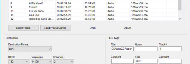 CSAudioCDRipper screenshot