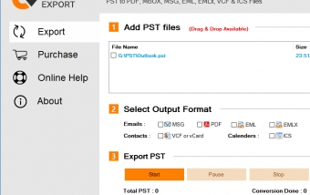 CubexSoft EML Export screenshot