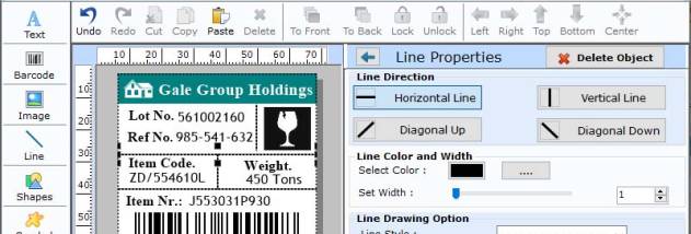 Custom Barcode Labels Software screenshot