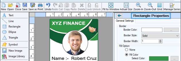 Custom ID Badges Designing Tool screenshot