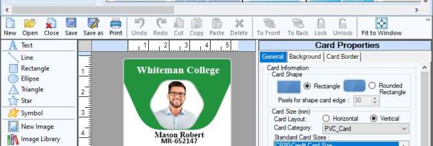 Customizable Student ID Card Software screenshot