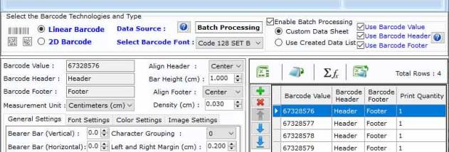 Customized Barcode Label Maker Software screenshot