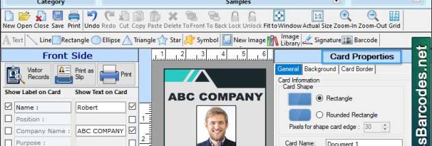 Customized Visitor ID Card Maker screenshot
