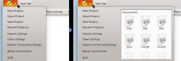CustomMenu screenshot