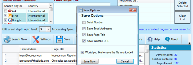 Cute Web Email Extractor Advance screenshot