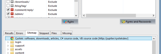 Cyotek WebCopy screenshot