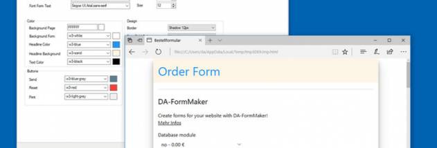 DA-OrderForm screenshot