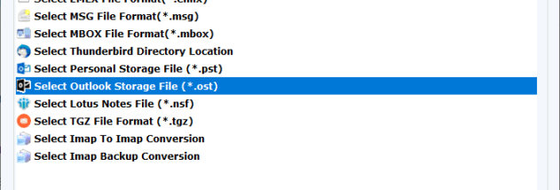 DailySoft OST to EML Converter screenshot