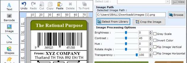 Data Bar Ean 8 Barcode Printing App screenshot