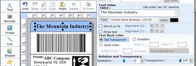 Data Bar Limited Barcode Creator screenshot