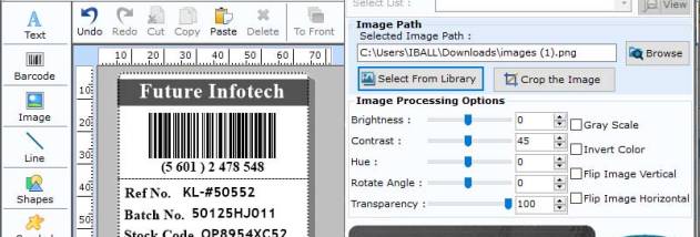 Databar EAN 13 Barcode Printing Tool screenshot