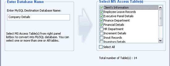 Database Migration Tool For MS Access screenshot