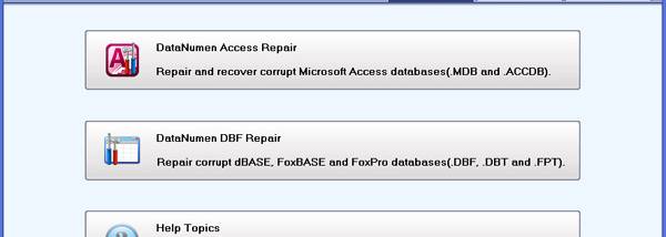 DataNumen Database Recovery screenshot