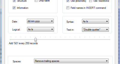 DBF to SQL Converter screenshot