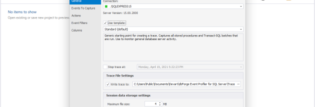 dbForge Event Profiler for SQL Server screenshot