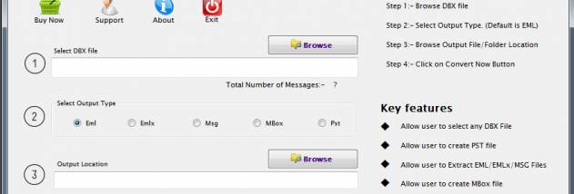 DBX to MBOX Converter screenshot