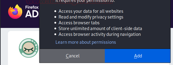 Decentraleyes for Firefox screenshot