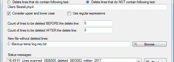 Delete Lines screenshot