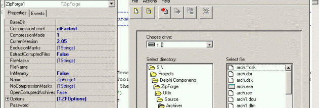 Delphi ZIP Component ZipForge screenshot