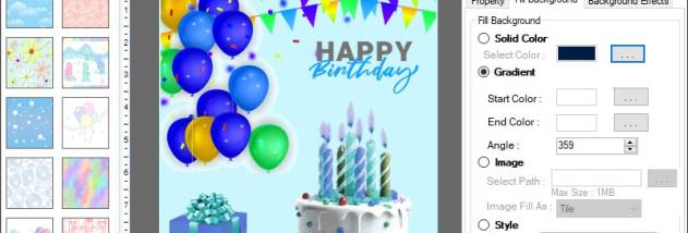 Design and Print Birthday Card Tool screenshot