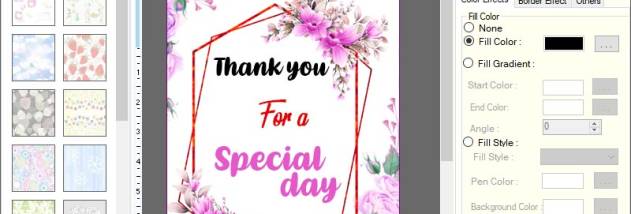 Design Greeting Card Application screenshot