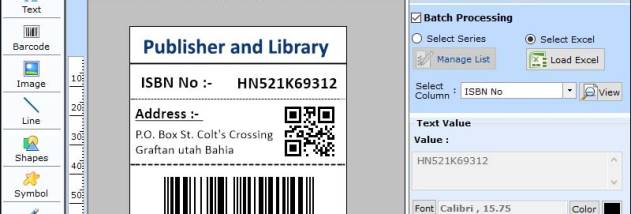 Design Publisher Barcode Label screenshot
