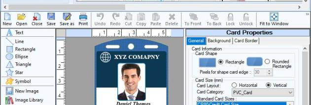 Designing for ID Card Tool screenshot