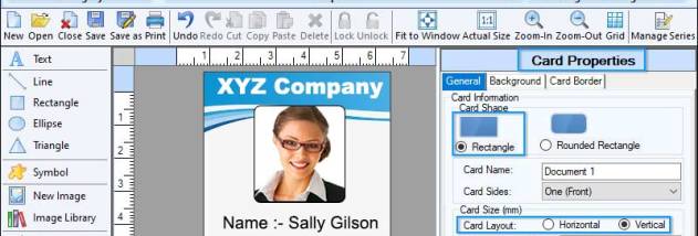 Designing Id Badges Tool screenshot