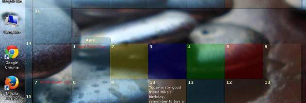 DesktopCal screenshot