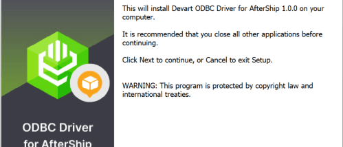 Devart ODBC Driver for AfterShip screenshot