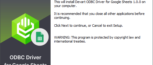 Google Sheets ODBC Driver by Devart screenshot