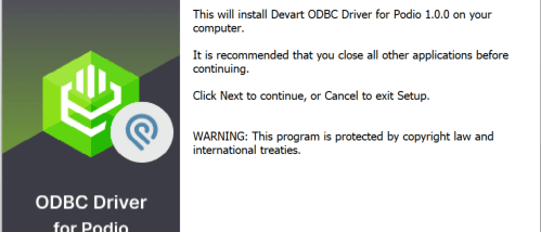 Podio ODBC Driver by Devart screenshot
