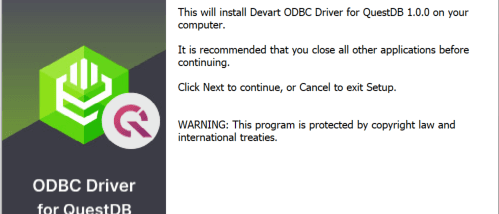 QuestDB ODBC Driver by Devart screenshot