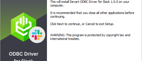 Slack ODBC Driver by Devart screenshot