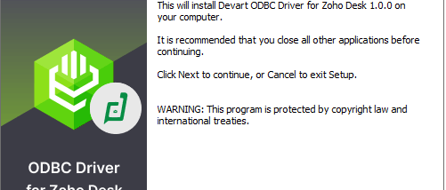 Zoho Desk ODBC Driver by Devart screenshot