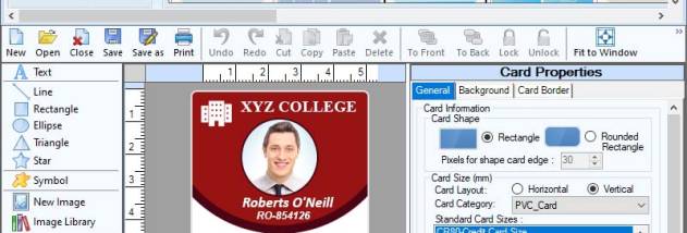 Digital Printing Card Software screenshot
