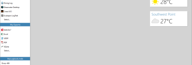 Diving Log screenshot