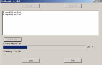 DivXRepair screenshot