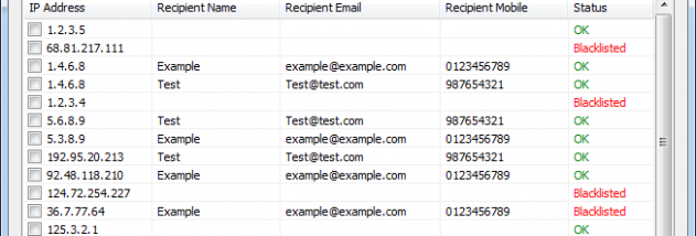 DNS Blacklist Monitor screenshot