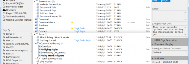 DocxManager - Document Organizer and Site Builder for Word screenshot