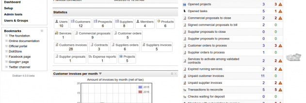Dolibarr screenshot