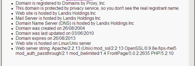 DomainHostingView screenshot