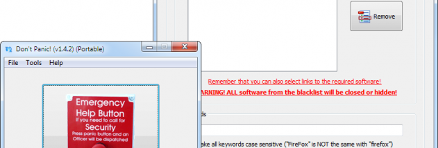 Don't Panic Portable screenshot
