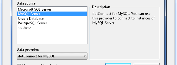 dotConnect for MySQL Professional screenshot