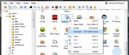 Droid Explorer screenshot